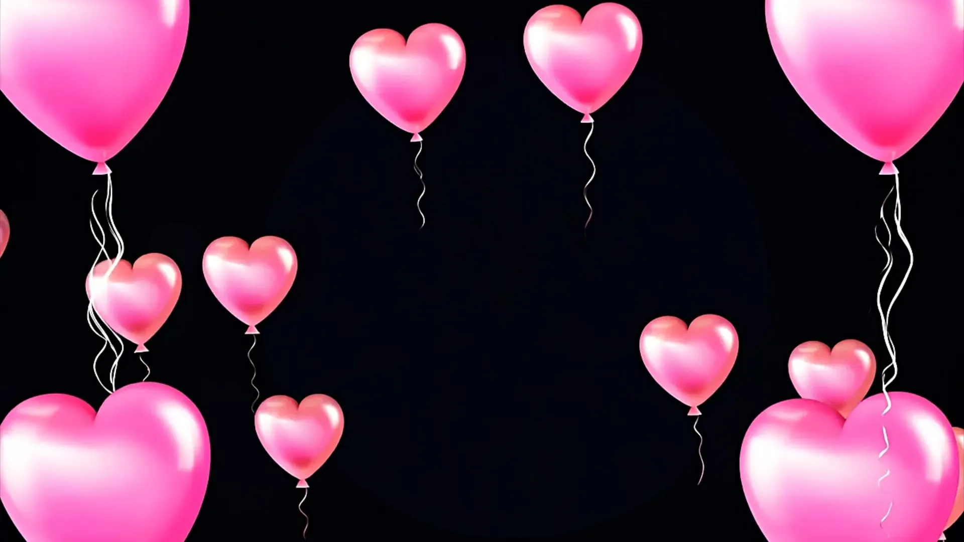 Playful Pink Balloons Overlay for Birthday Video Projects